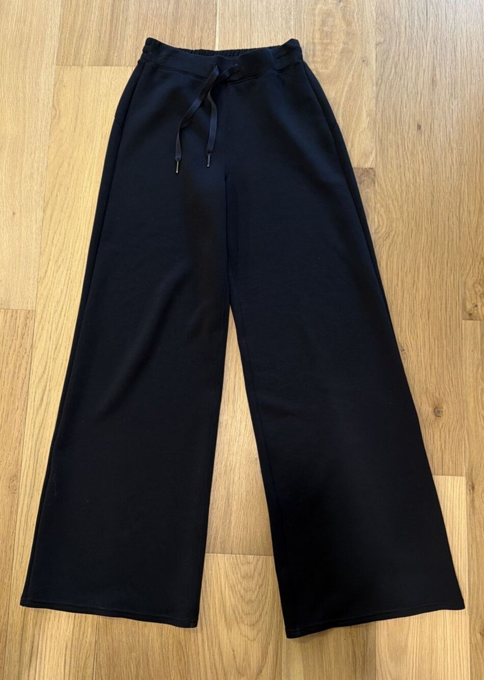 Spanx Womens Wide Leg S Tall Sweatpants Pants Black Athleisure Loungewear Preppy